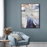 Fractured Horizons - Hand Painted Textured Aluminum Wall Art.